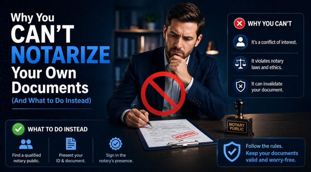 Why You Can’t Notarize Your Own Documents (And What to Do Instead)